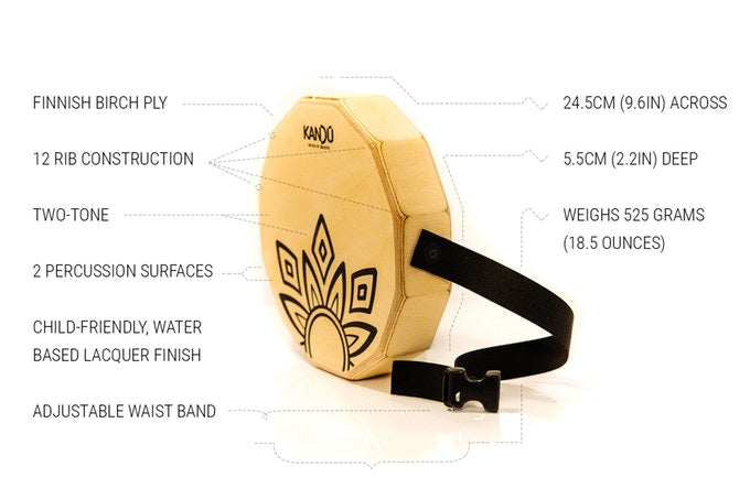 The Kandu Ktak The First Handcrafted Hand Drum Body Cajon - Dragon fir